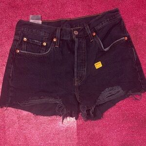 Levi's Black Jean Shorts for Women